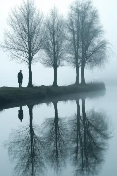 Misty Morning by the Lake