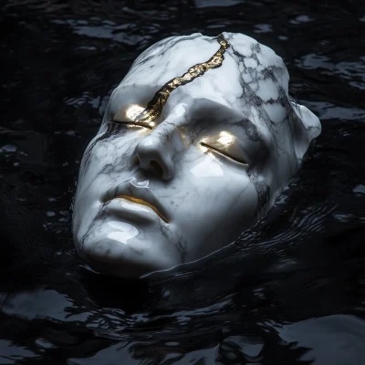 Marble Statue in Water