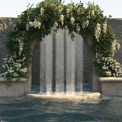 Serene Ocean Fountain