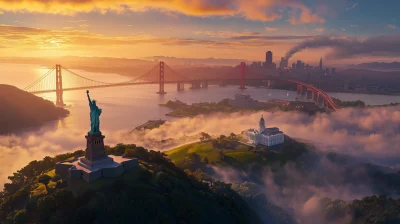 Statue of Liberty at Sunrise