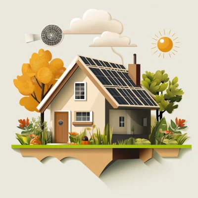 Sustainable House Vector