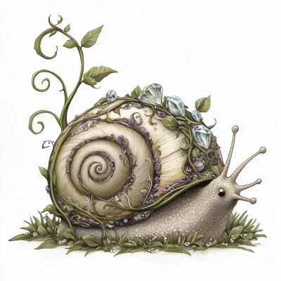 Whimsical Magic Snail