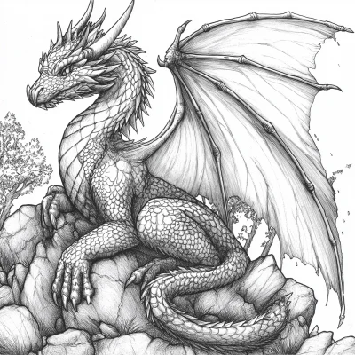 Dragon Coloring Pages with Fairies