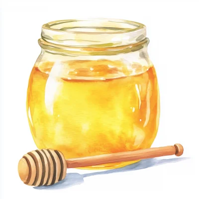 Honey Jar Watercolor Clipart