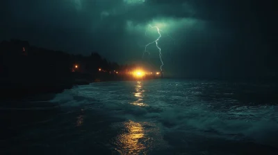 Stormy Night at Sea