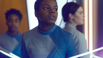 Futuristic Youth in Uniform