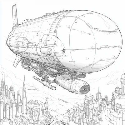 Cyberpunk Zeppelin