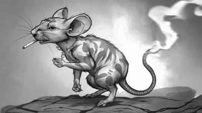 Feral Rat Tattoo Design