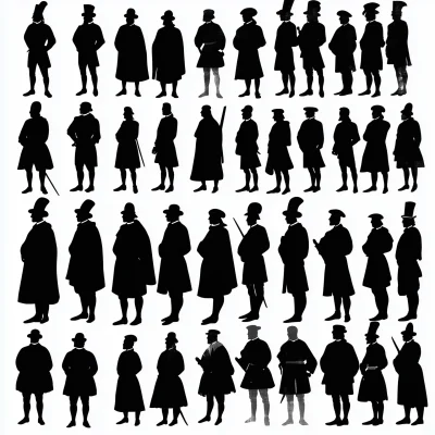 Silhouettes of Tudor Men