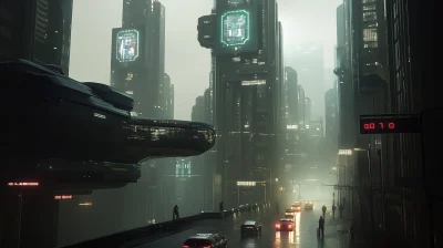 Cyberpunk City Street