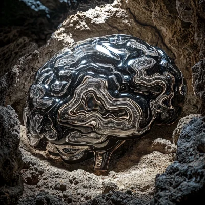 Hyperrealistic Vitrified Brain