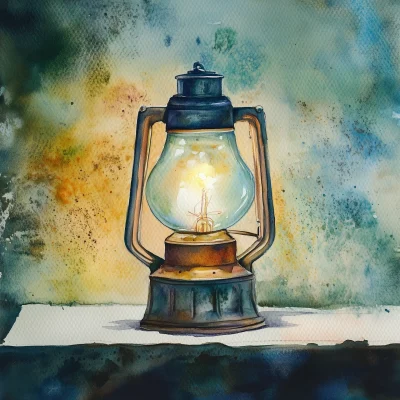 Watercolor Oil Lamp