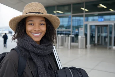 Young Woman at the Airport