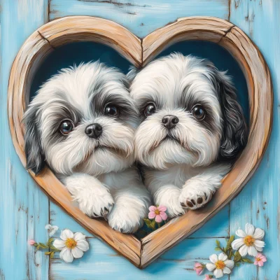 Happy Shih Tzu Dogs