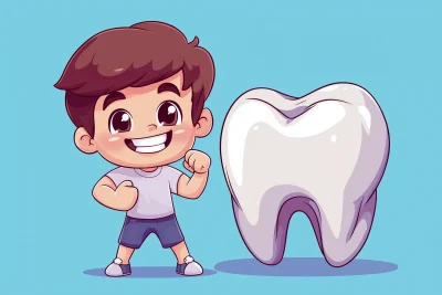 Cute Boy with Tooth Illustration