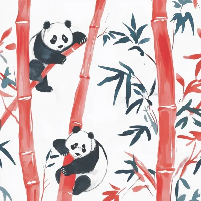 Panda with Bamboo