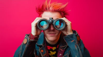 Punk with Binoculars