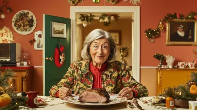 Grandmother at Christmas Dinner