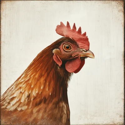 Portrait of a Brown Hen