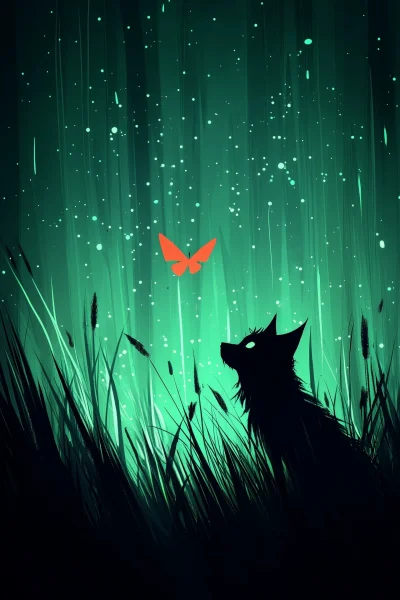 Cyberorganic Wolf in Grasslands