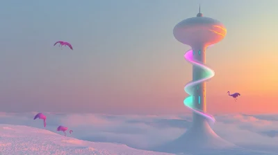 Mysterious Tower in the Desert