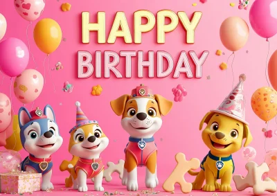 Paw Patrol Birthday Background