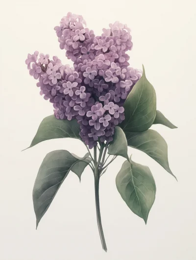 Lilacs in Watercolor