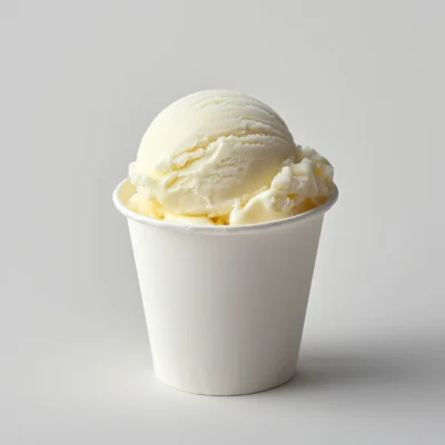 Vanilla Ice Cream in Paper Cup