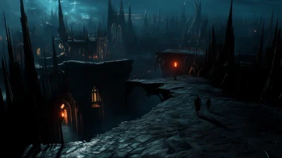 Cursed Gothic City Diorama