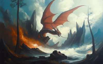 Elemental Dragon Painting