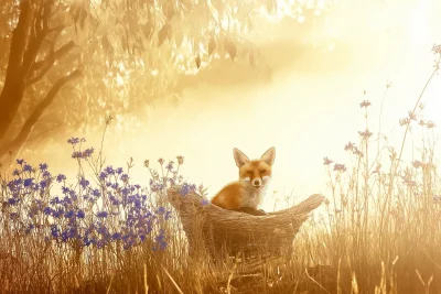 Curious Red Fox in Meadow