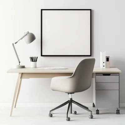 Modern Office Desk Mockup