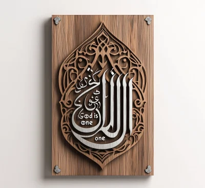 3D Arabic Calligraphy Wood Art