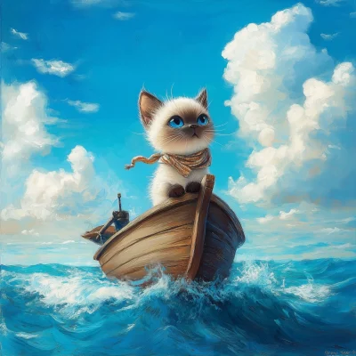 Sailing Siamese Cat