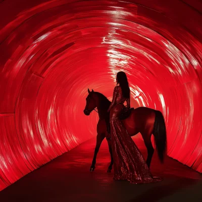 DJ Horse in a Tunnel