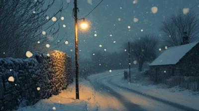 Snowy Night in Ireland