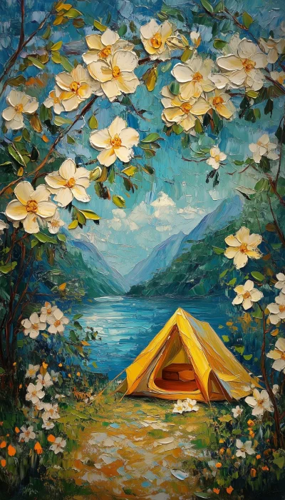 Camping Among Jasmine Flowers