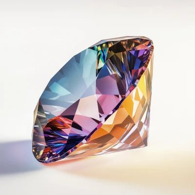 Colorful Round Cut Diamond