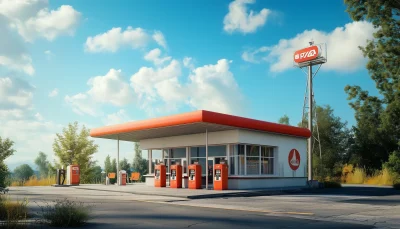 Bright Gas Station