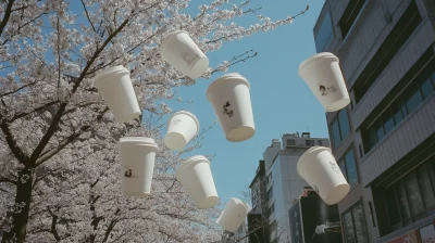 Cherry Blossoms in Modern City