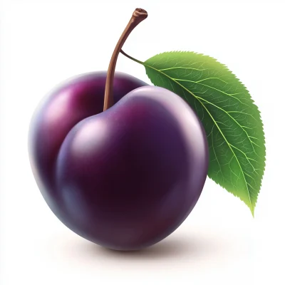 Realistic Plum Illustration