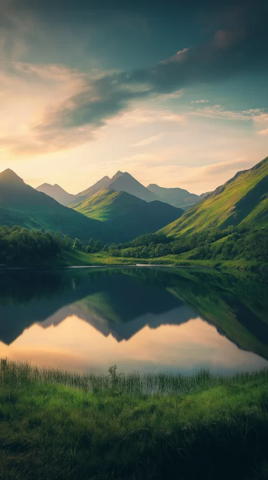 Mountain Sunrise Reflection