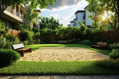 Tranquil Front Yard Landscape