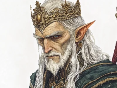 Wood Elf King Illustration