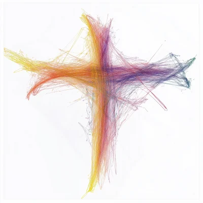 Colorful Abstract Cross