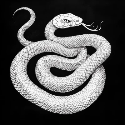 Coiled Snake Illustration