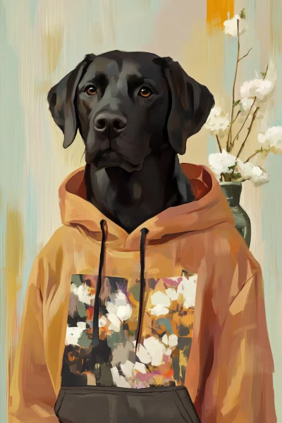 Whimsical Labrador Portrait