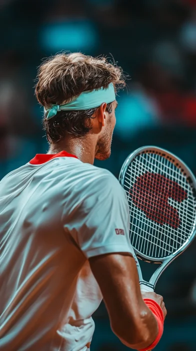 Dynamic Tennis Player Action Shot