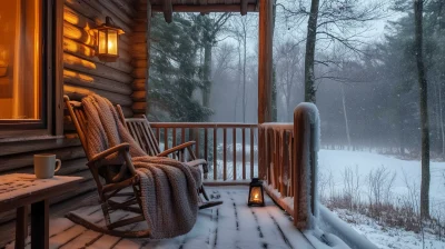 Secluded Wooden Cabin in Frost