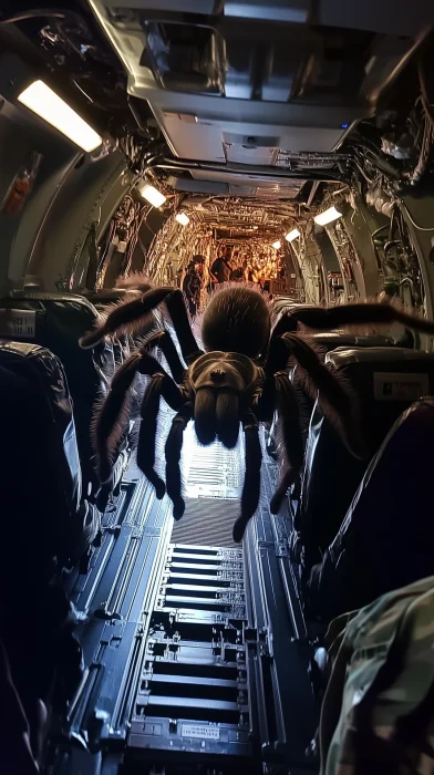 Tarantula in Airplane